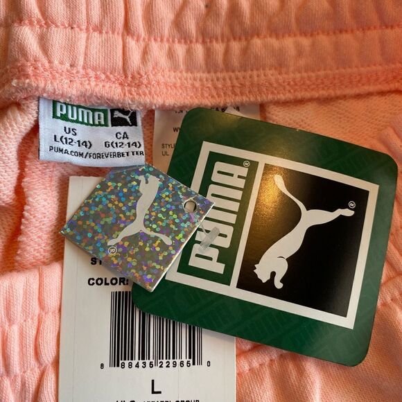 PUMA Girls Rebel Shorts Color: Elektro Peach - Picture 6 of 6